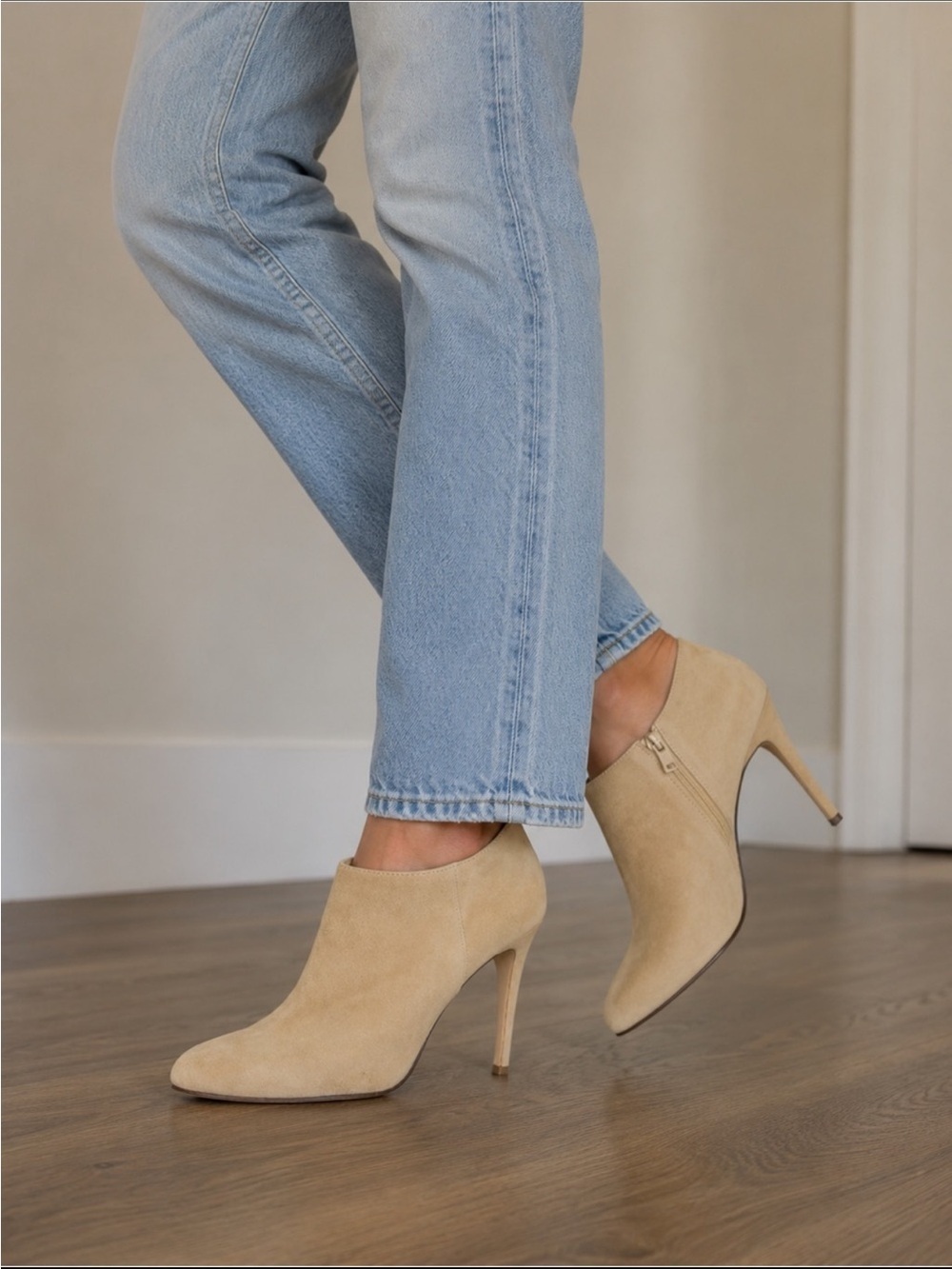 Rube brand bootie leather heels